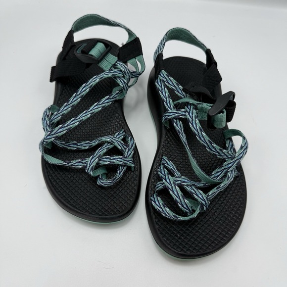Chaco ZX2 Womens 7 Yampa Dagger Dual Strap Sandals Vibram Teal Green Hiking - Picture 11 of 11